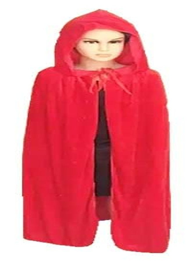 Fancy Agents Red Velvet Vampire Robe Costume for Kids | Fancy Dress Outfit for Boys & Girls | Perfect for Halloween, Cosplay, Wizard, Sorcerer & Magician Characters | Ideal for Stage Shows, School - Image 1